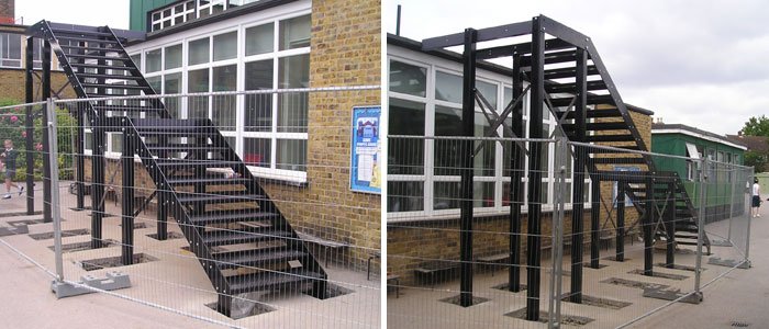 School emergency fire exit